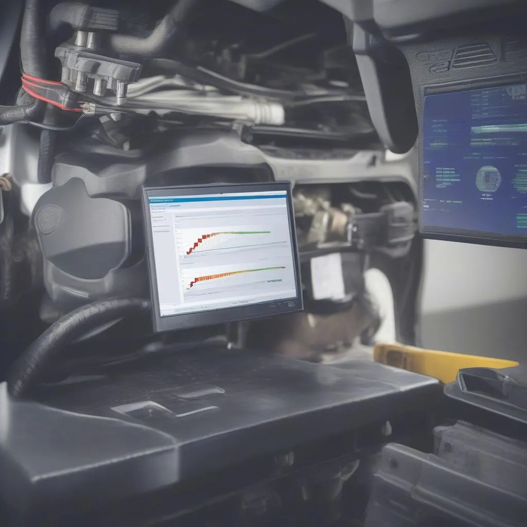 Ford Transit OBD software diagnosing an engine problem