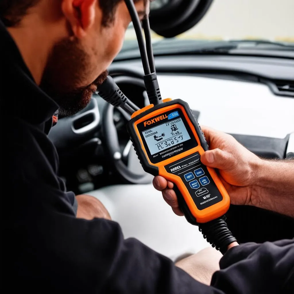 Foxwell NT301 OBD2 Scanner in Action