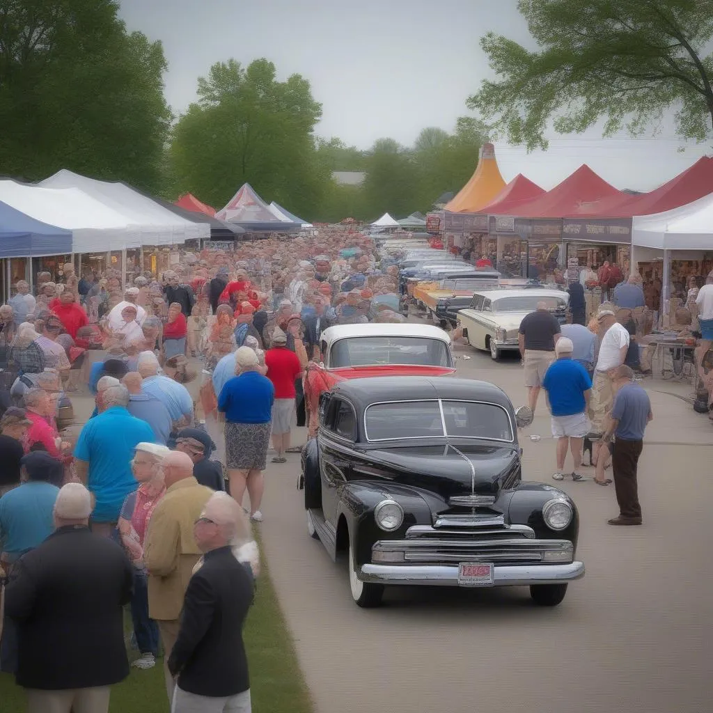 Frankenmuth Car Show Crowd