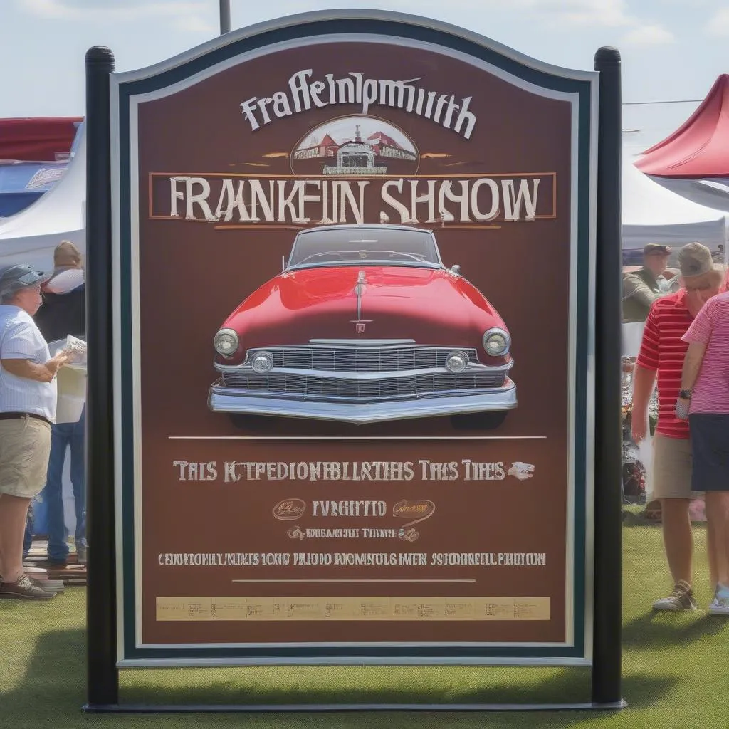 Frankenmuth Car Show Sign