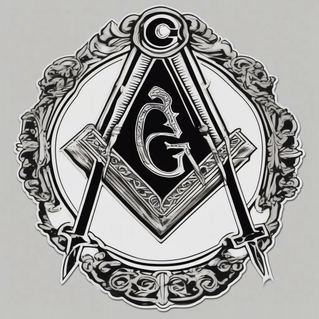 Freemason car decal