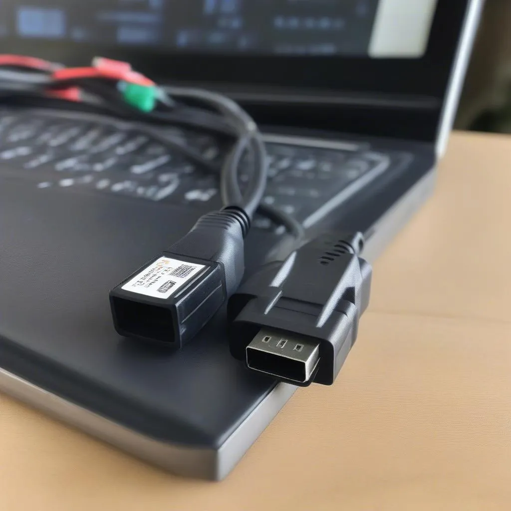 Connecting an FTDI OBD cable to a laptop and a car's OBD-II port