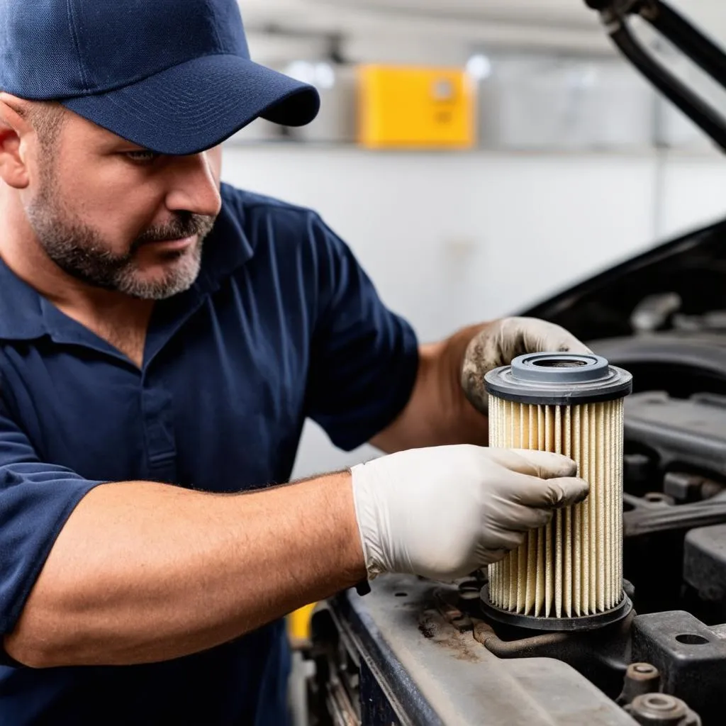 Fuel filter replacement