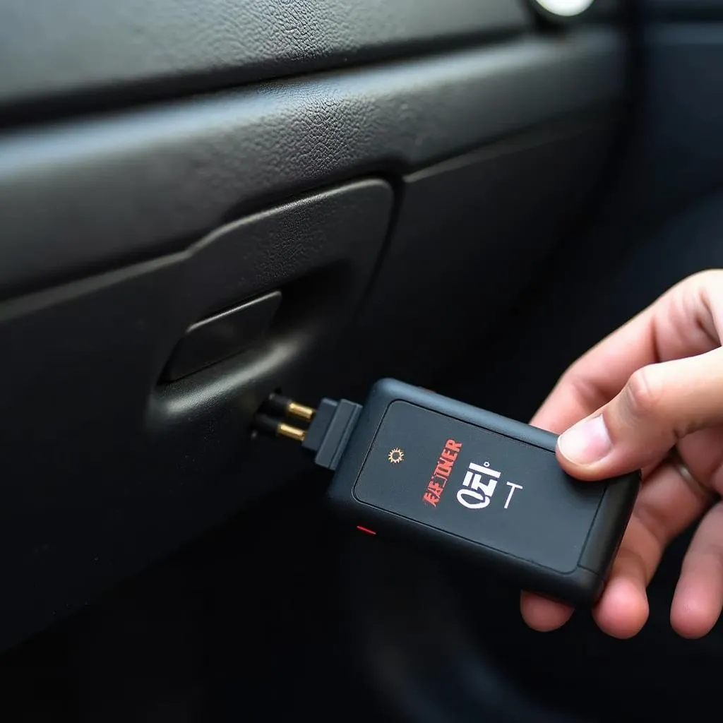 Connecting a GIT OBD reader to a car's OBD-II port