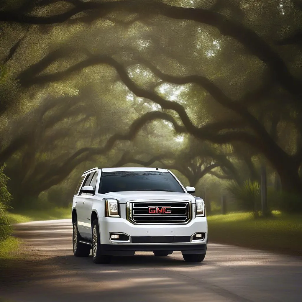 GMC Yukon SUV driving on a Texas Road