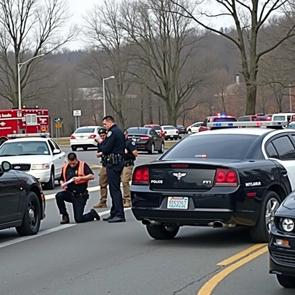 Goffstown NH Car Accident Scene