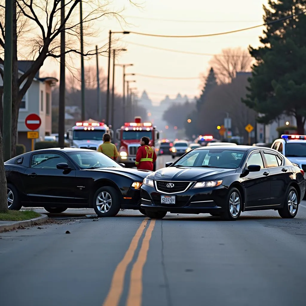 Golden Valley Car Accident Scene