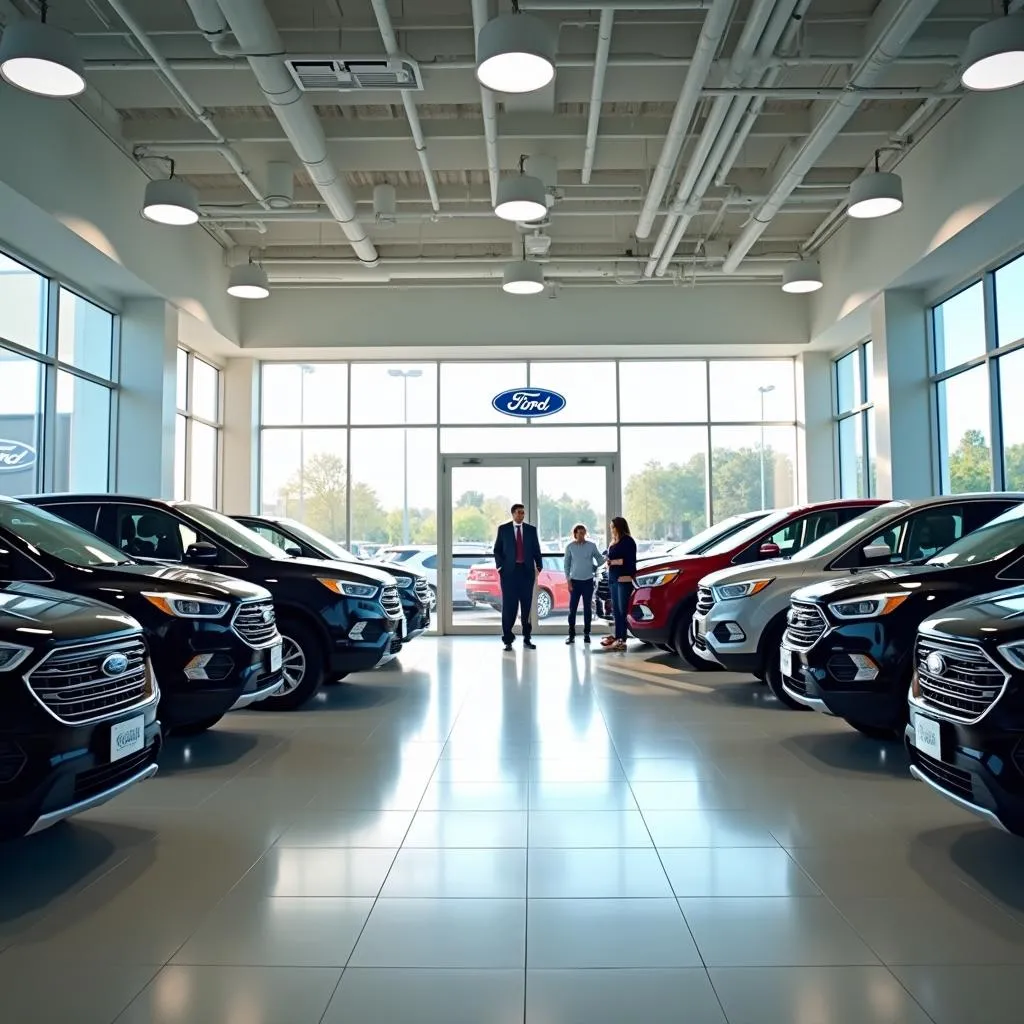 Spacious Gridley Country Ford Dealership Showroom