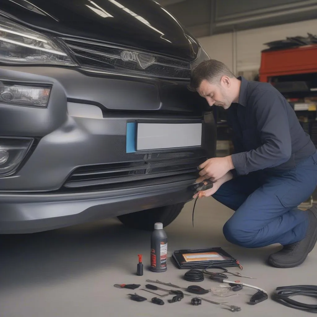 Inspecting a Car Ground Kit