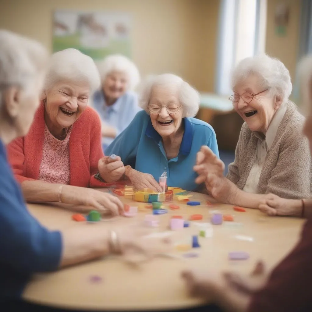 Group Activity At Adult Day Care