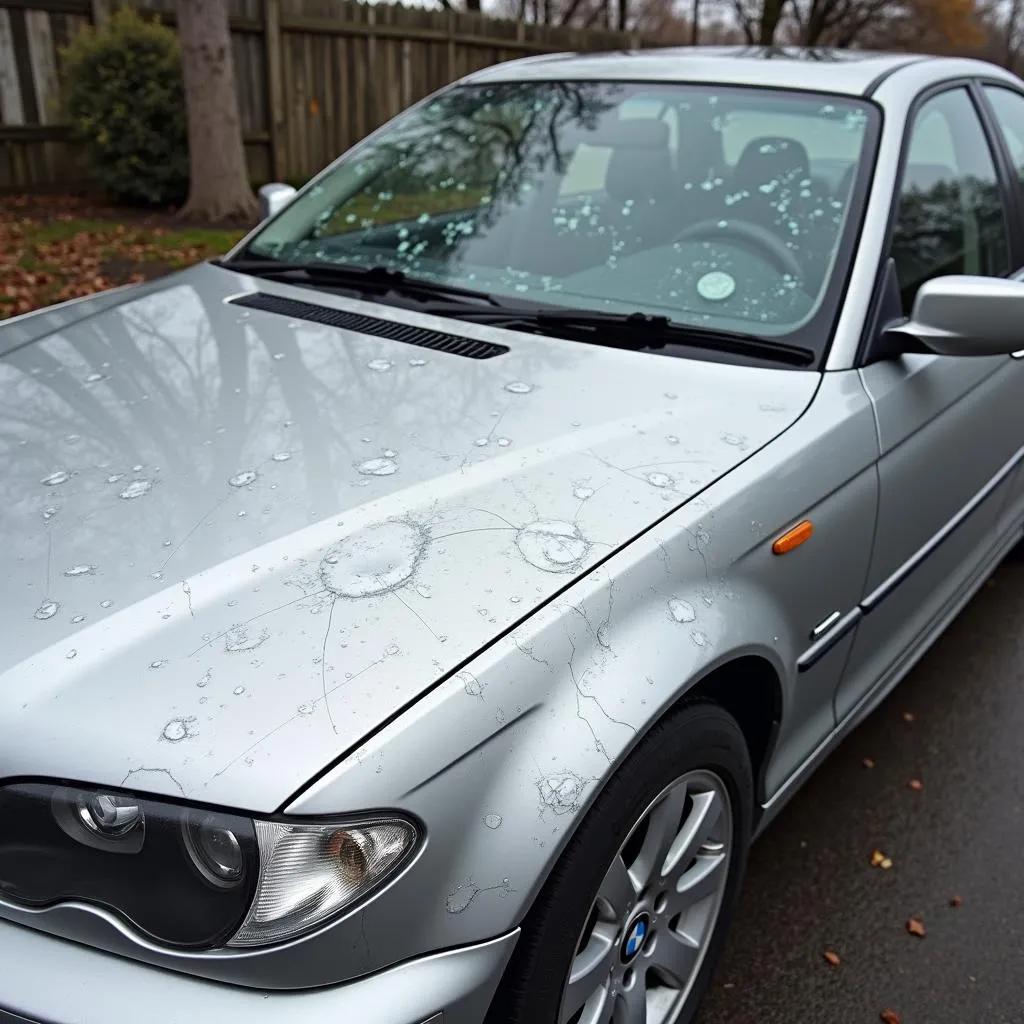 Hail damaged BMW