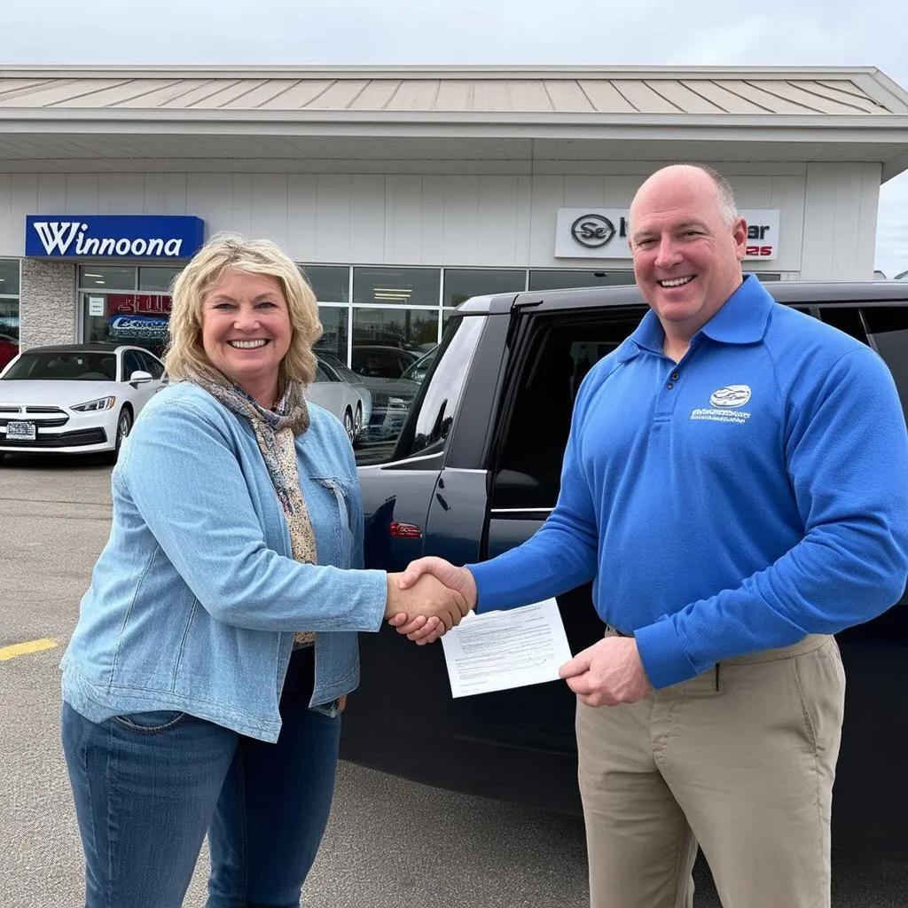 Happy Couple Buying a Car