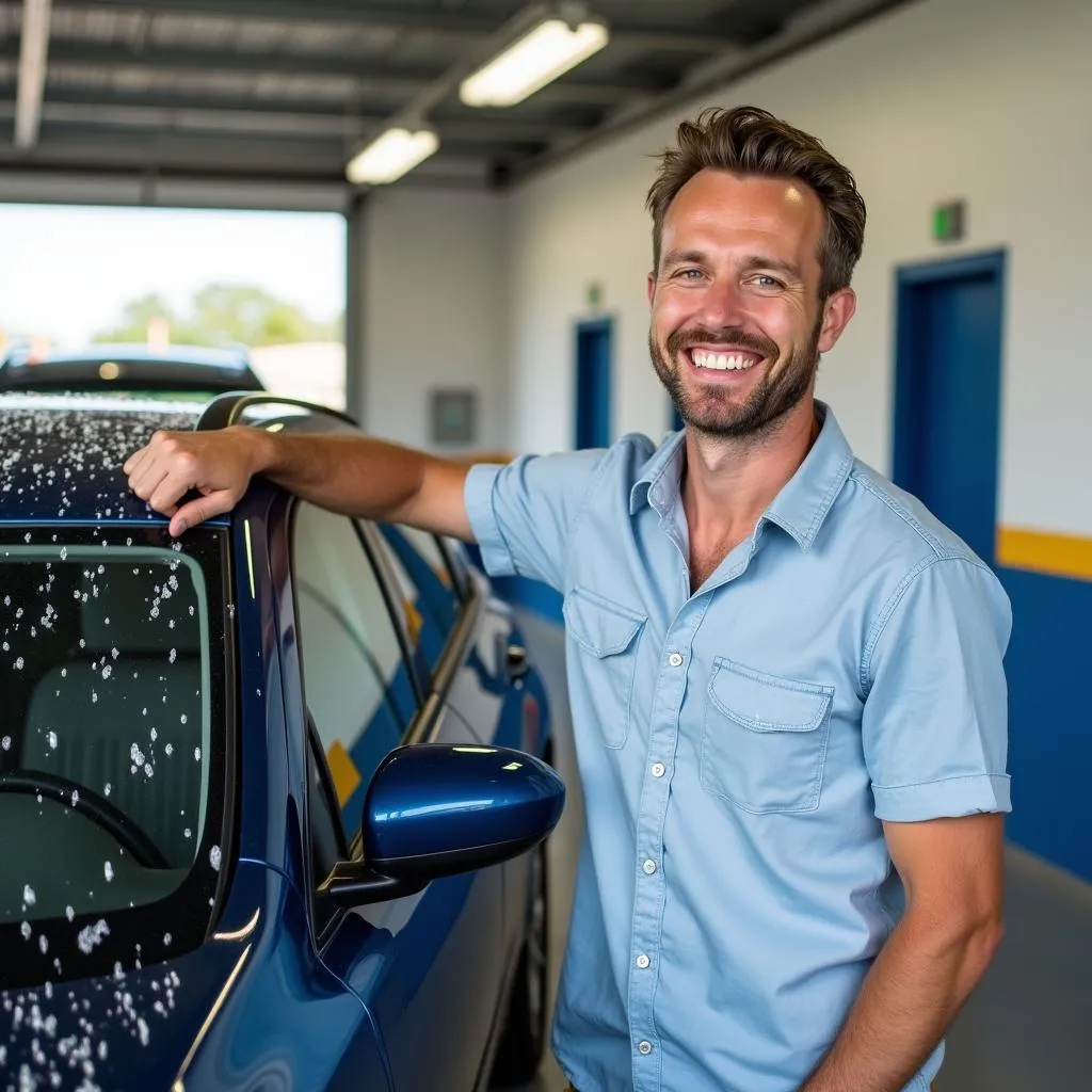 Happy Customer at a Car Wash in Sun City FL