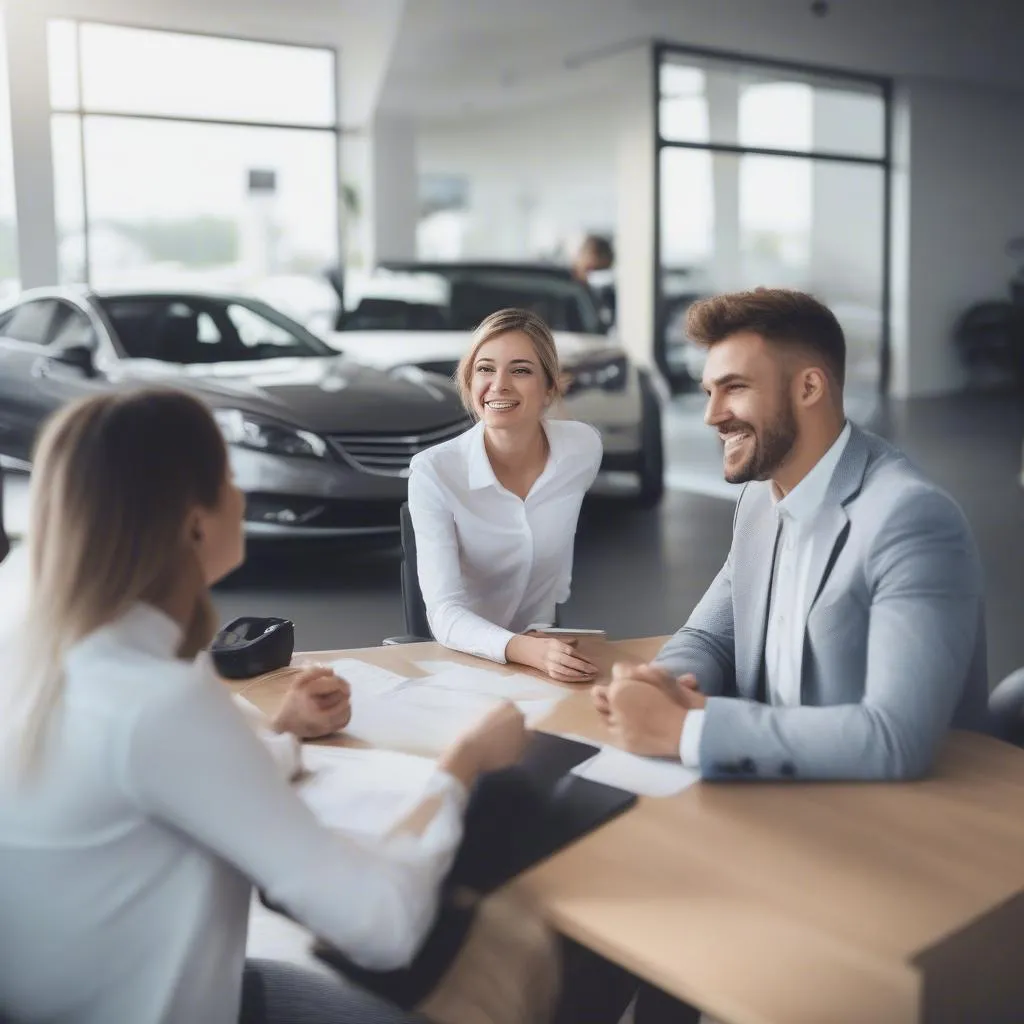 Happy Customer at Dealership