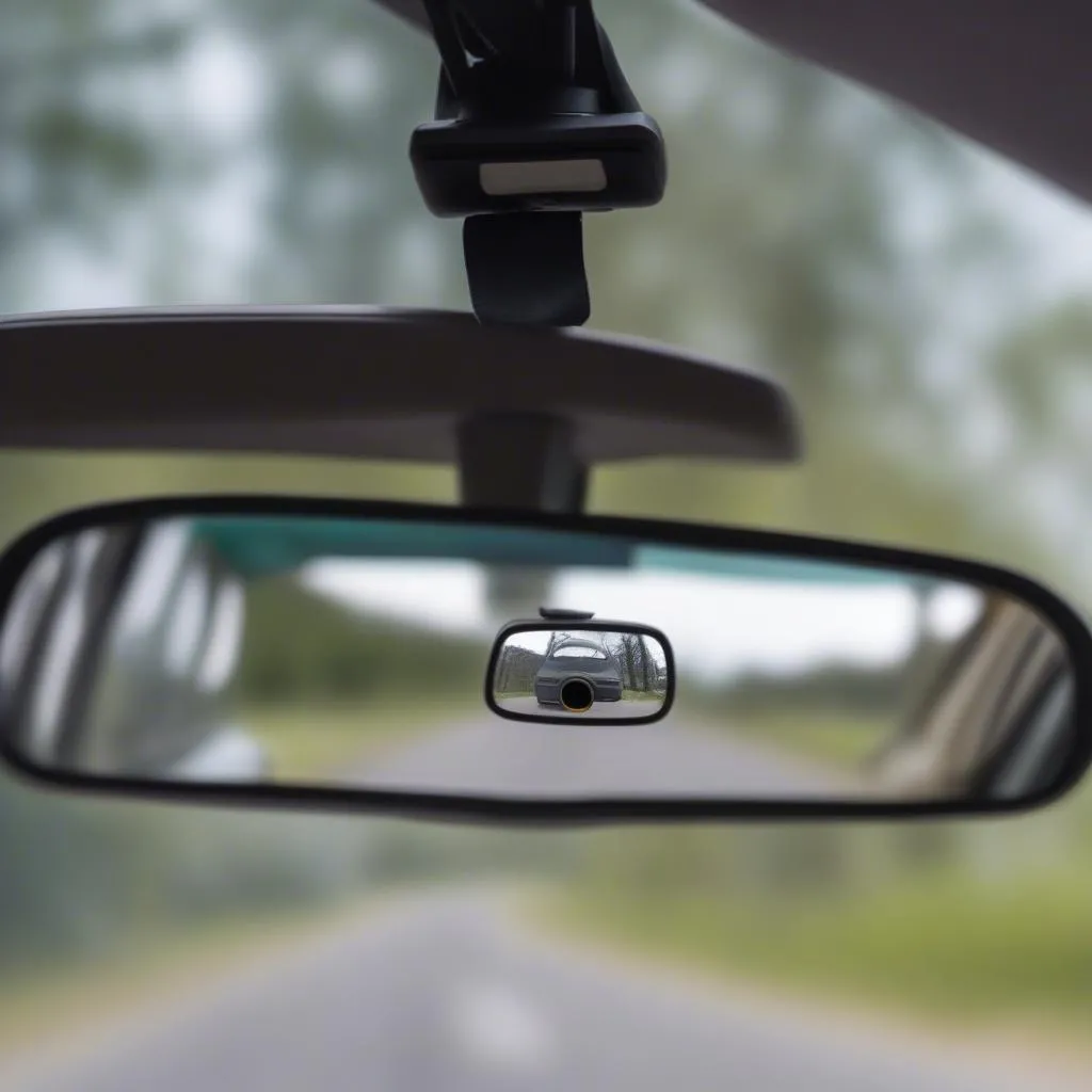 A hidden car camera disguised as a car accessory