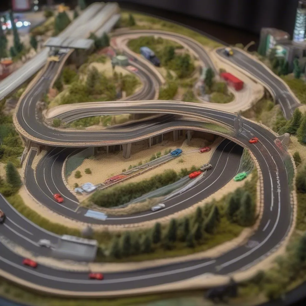 Custom HO Slot Car Track