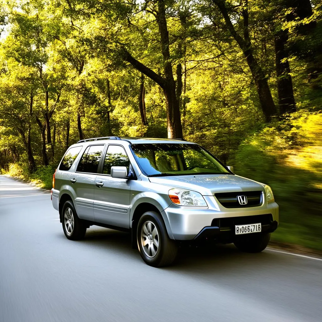 Honda Pilot on scenic drive