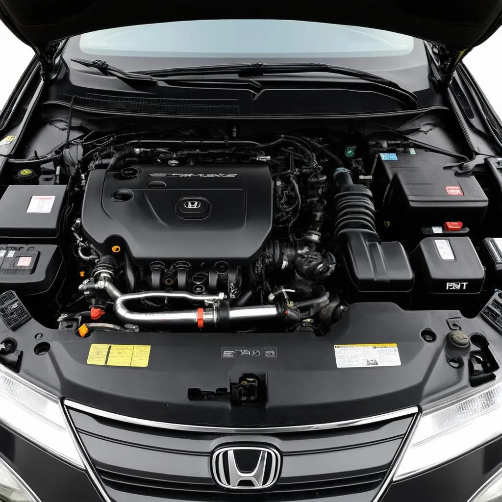 Engine bay of a Honda CRV