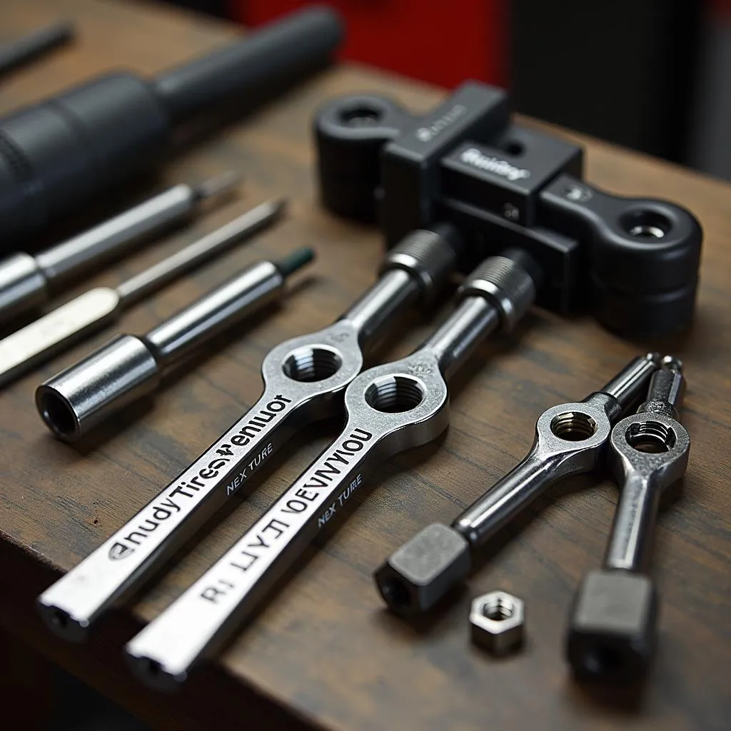 Close-up of Hudy tools for RC car tuning