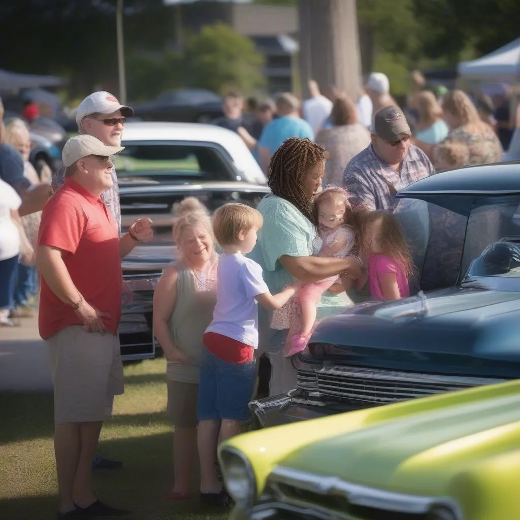 Huntsville AL Car Show Families Enjoying