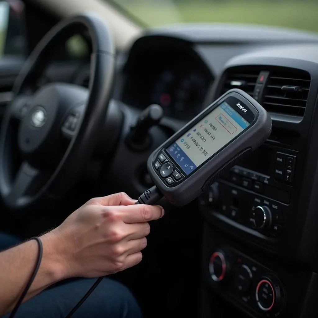 Innova OBD Scanner Connected to Car