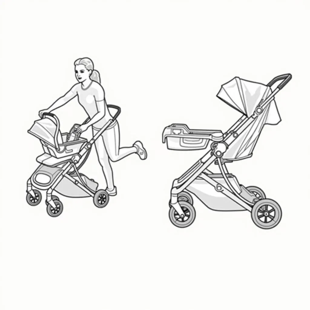 Installing car seat adapter on stroller