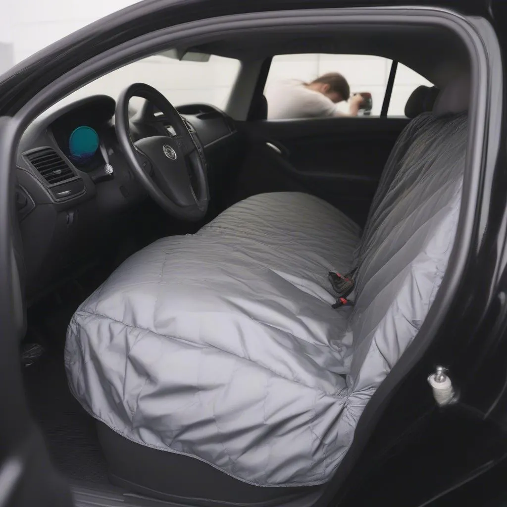 Step-by-step guide on how to install car seat covers on a bench seat