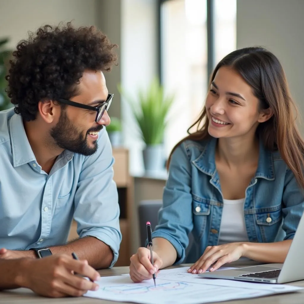 Insurance expert guiding a client through various insurance options