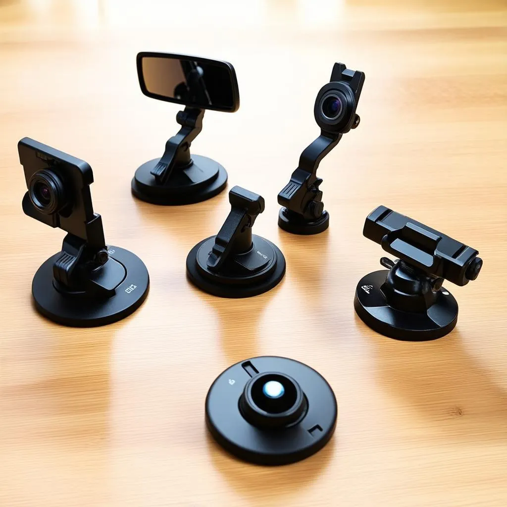 Different types of interior car camera mounts