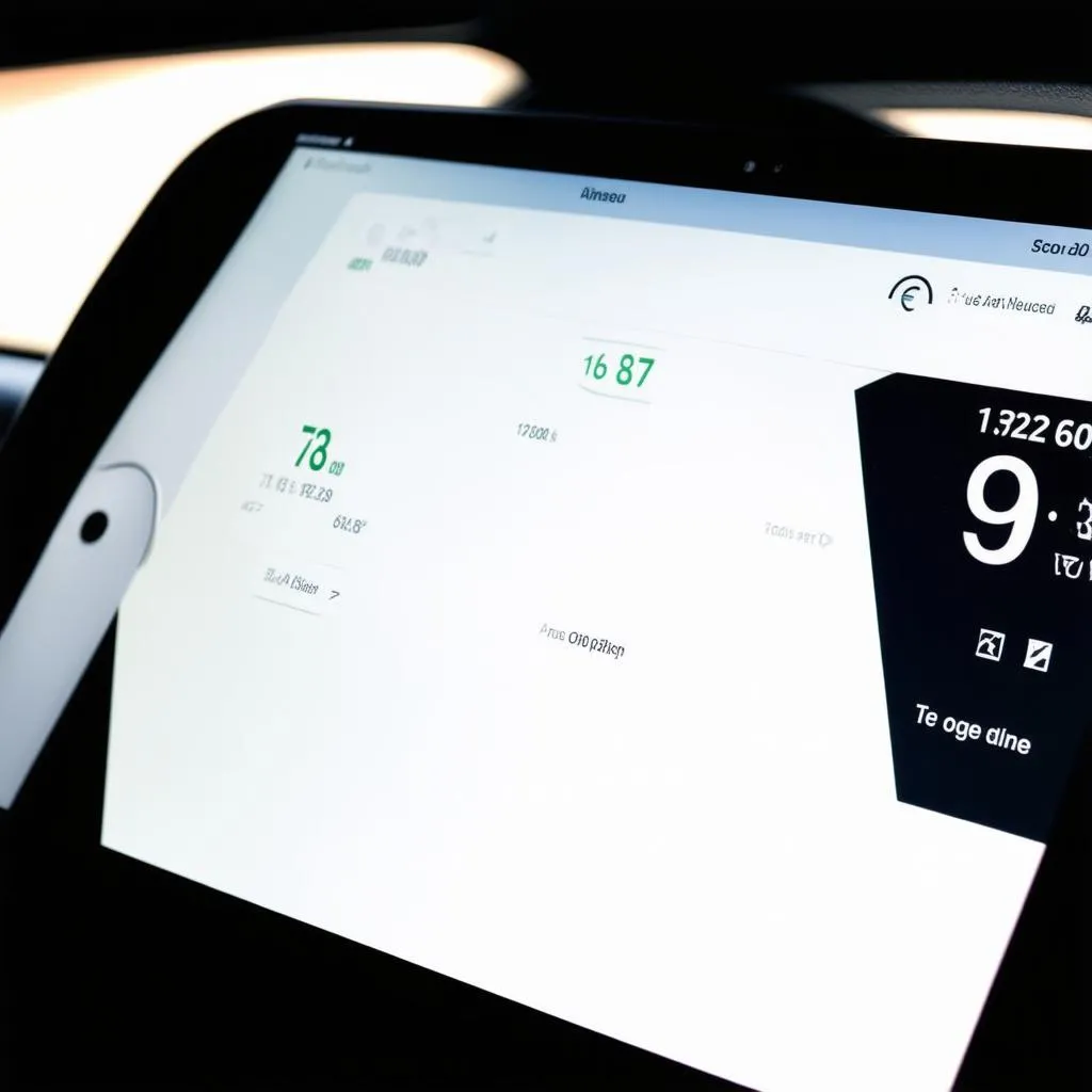 Car dashboard with OBD app