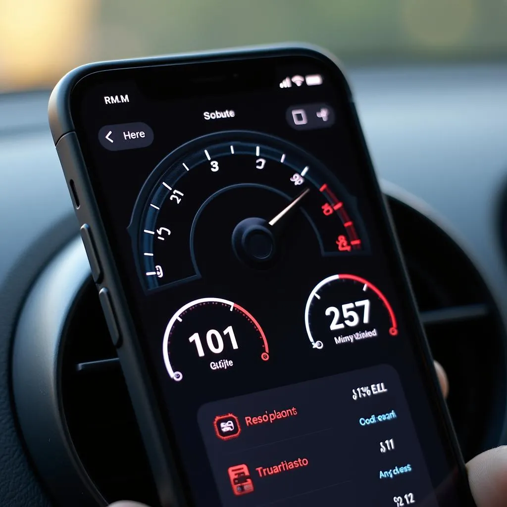 iPhone OBD2 App Dashboard