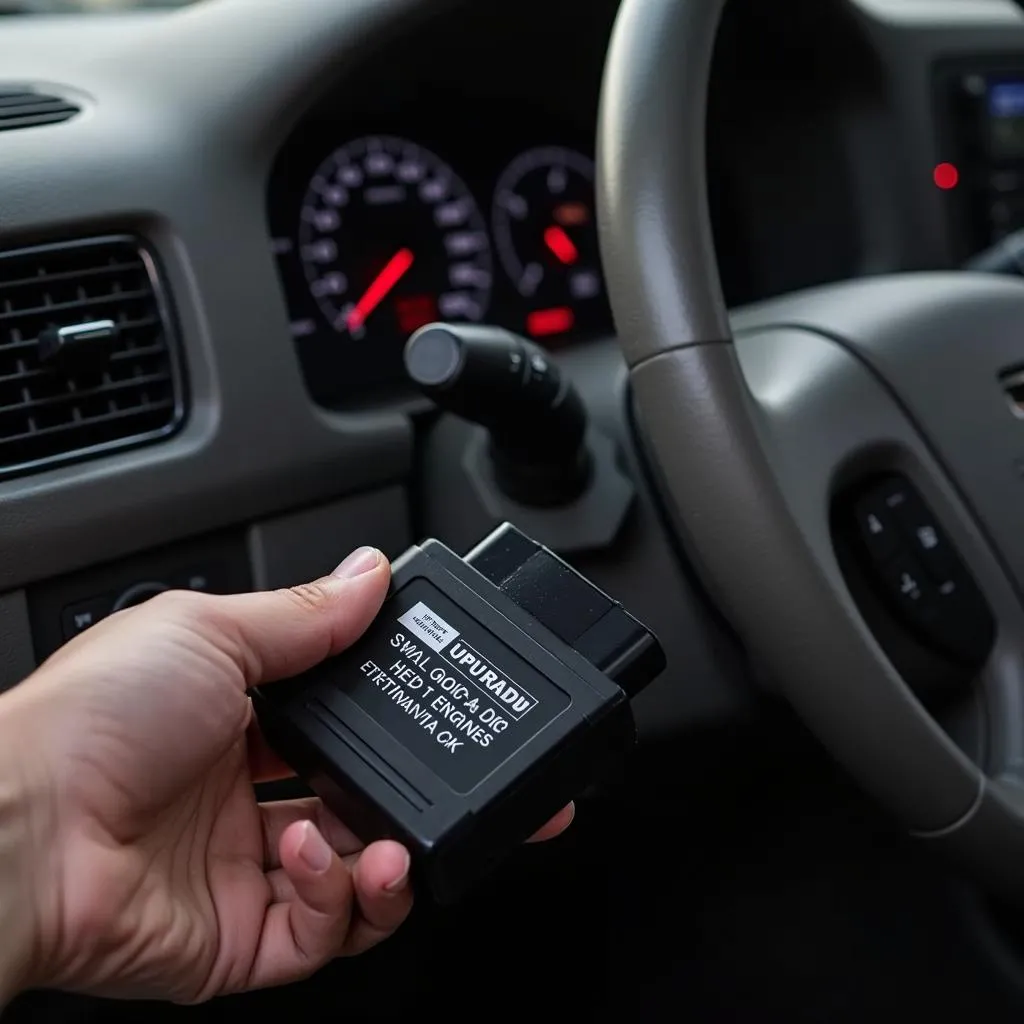 Isuzu Trooper with OBD reader connected