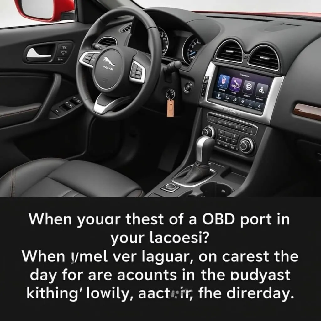 Jaguar OBD Scanner Port Location