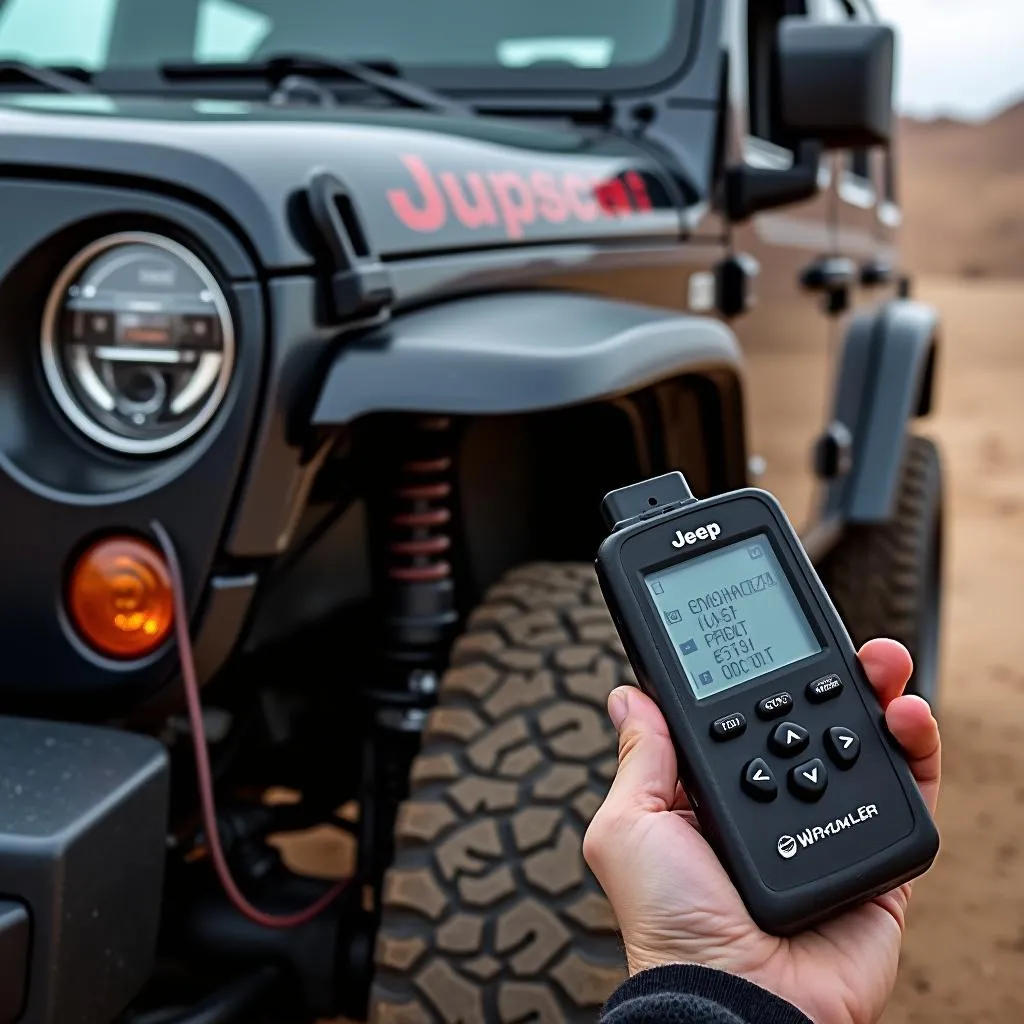 Jeep Wrangler with OBD Reader