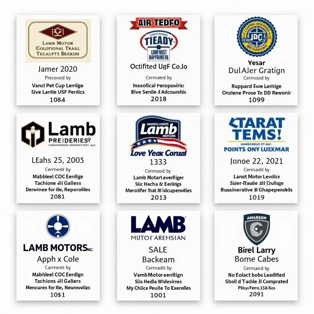 Lamb Motors Inc. Awards and Certifications