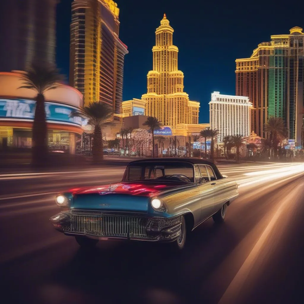 Las Vegas Strip Night Drive