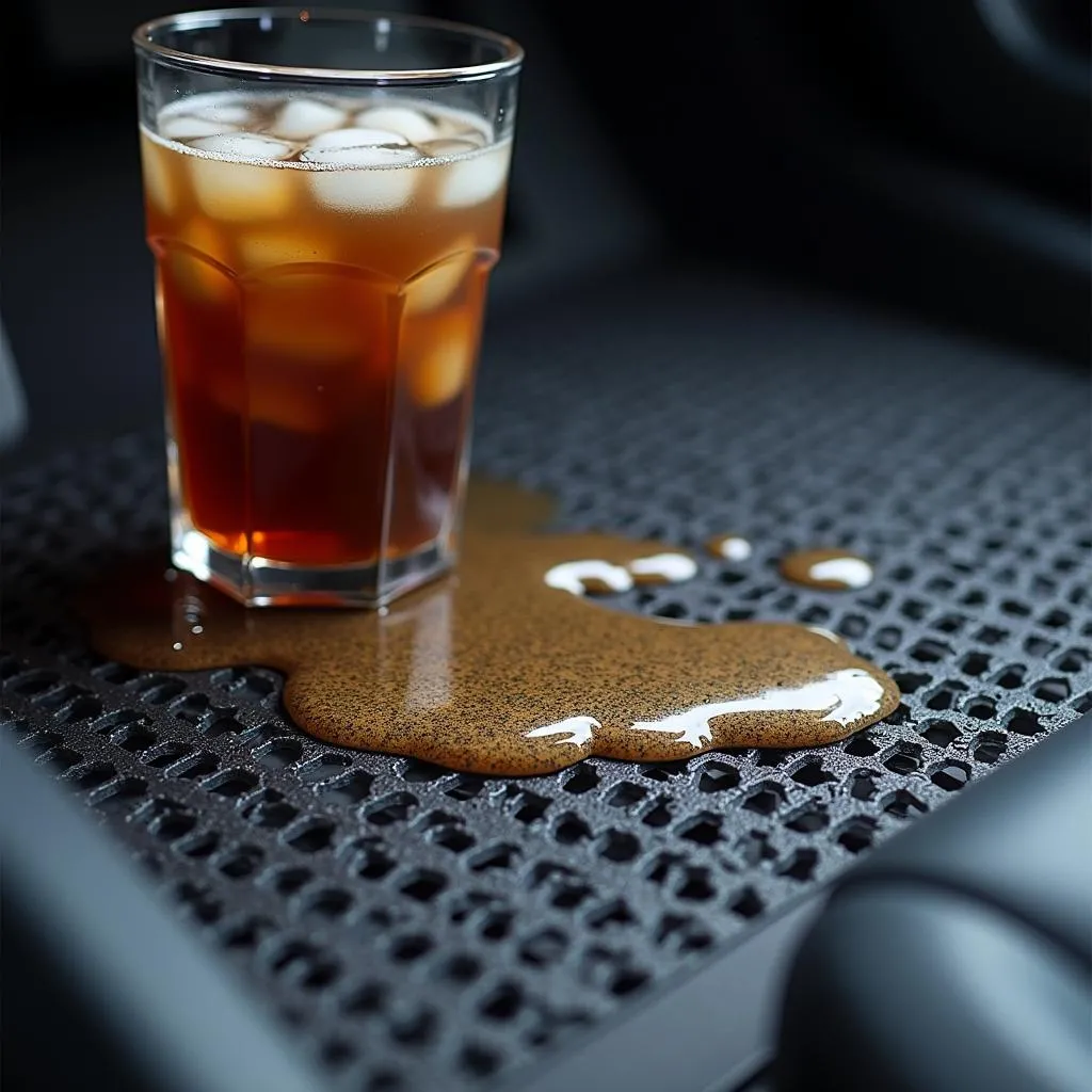 Laser Cut Car Mats Protecting from Spills