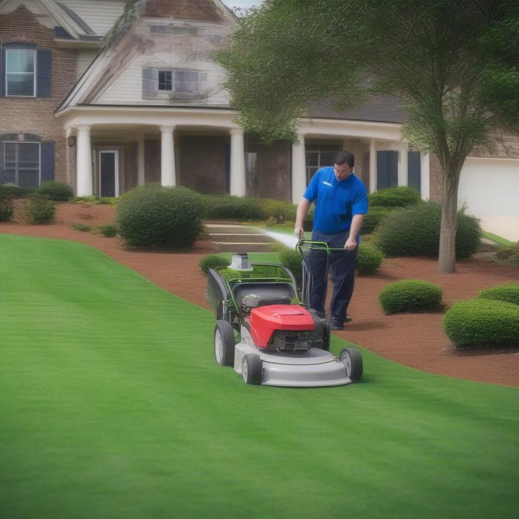 Acworth lawn care service by a professional landscaping company