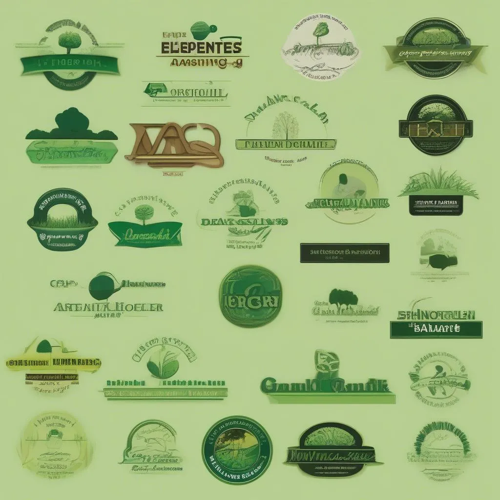 Lawn care names examples with logo designs