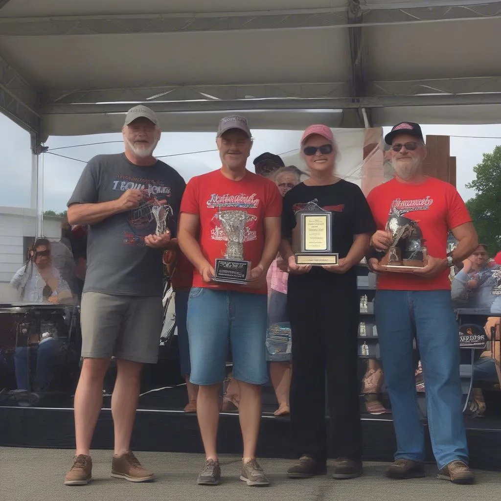 Awards ceremony at the Lawrenceburg Car Show