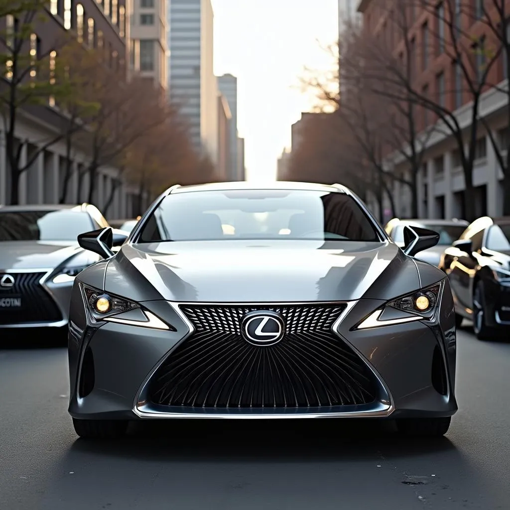 Lexus Cars Parked on a Street