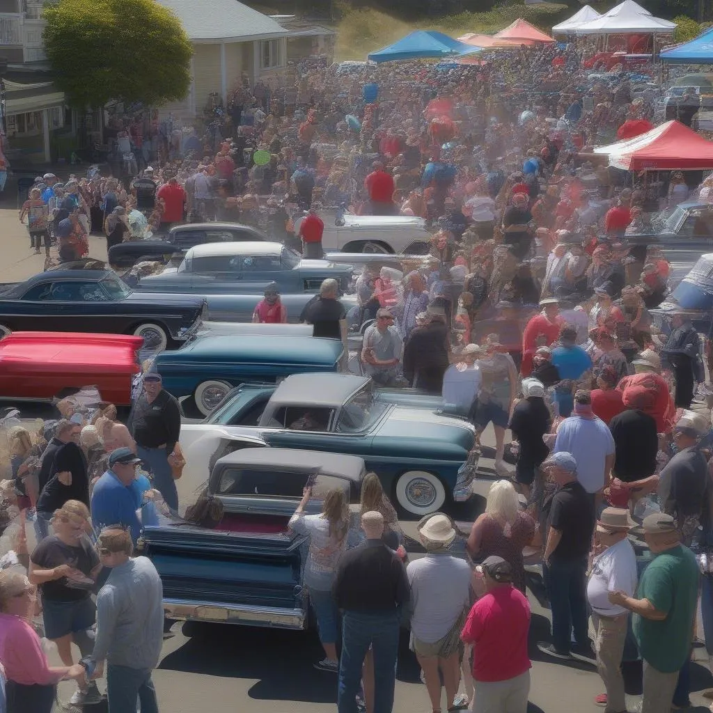 Lincoln City Car Show Crowd