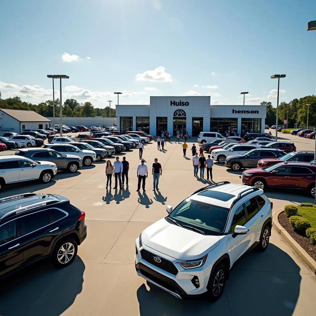 Car dealership lot in Louisville MS