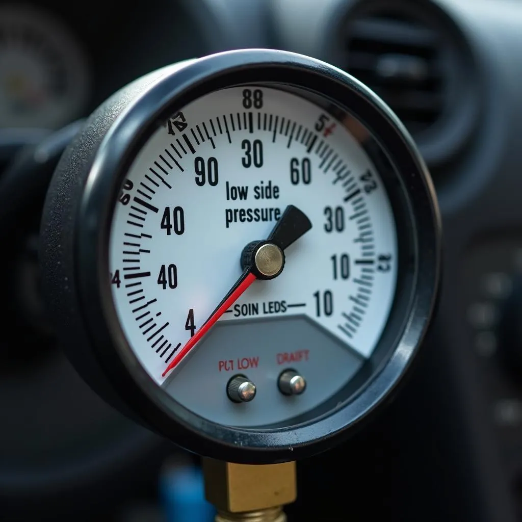 Car A/C Low Side Pressure Gauge Reading