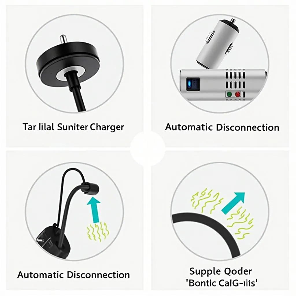 Magnetic car charger safety features