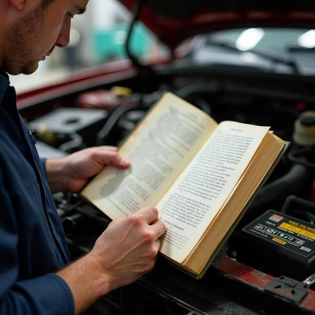 Mechanic referencing OBD 1 Codebook