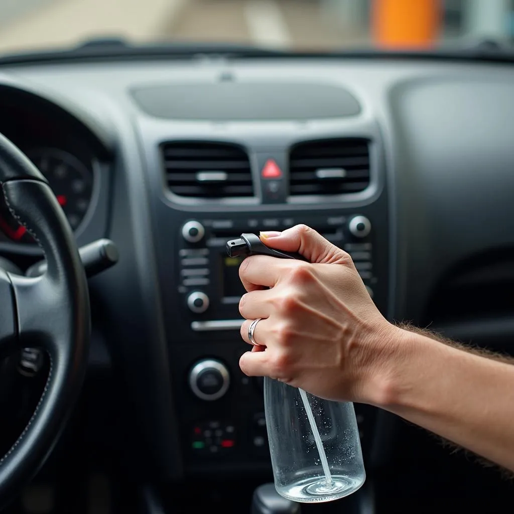 Mechanic Examining Car Interior