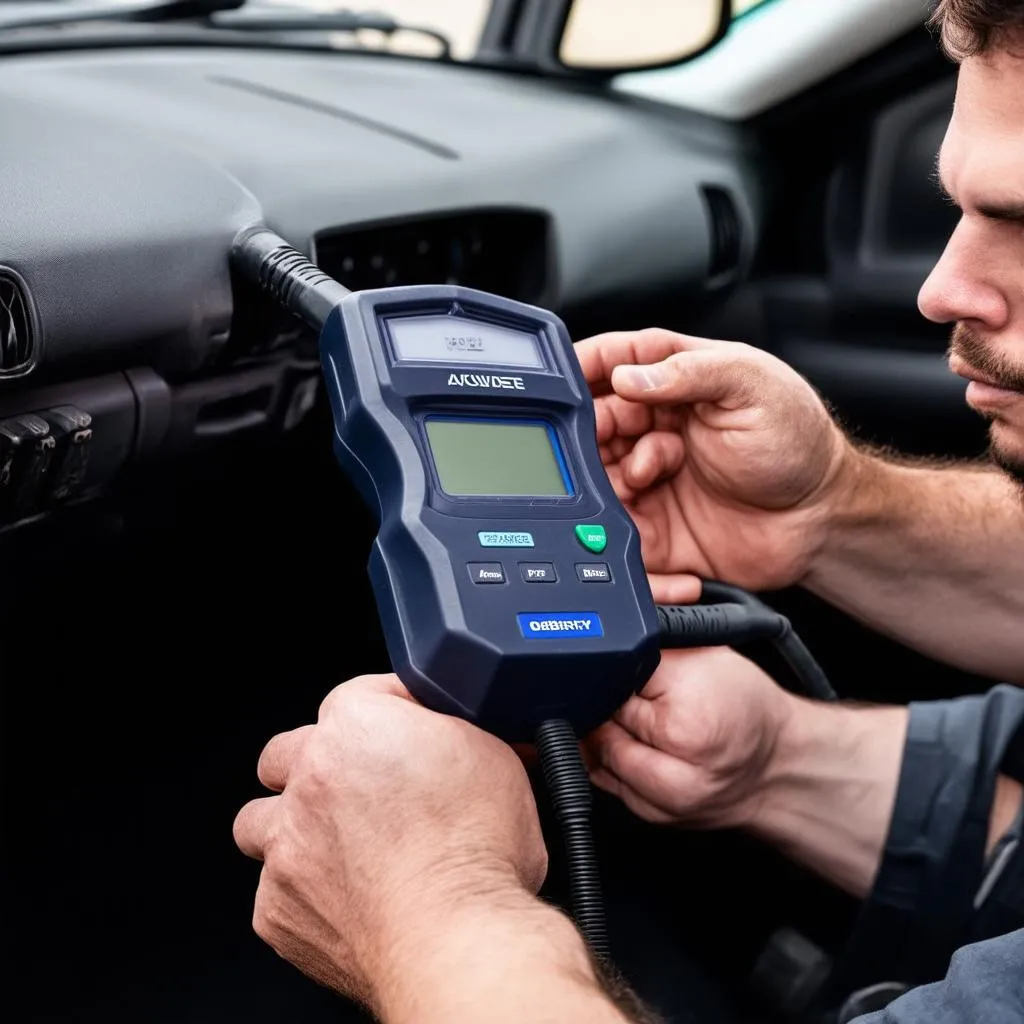 mechanic testing obd port