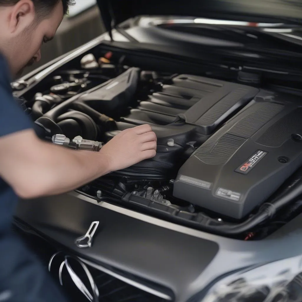 Mechanic Tuning C63s Engine