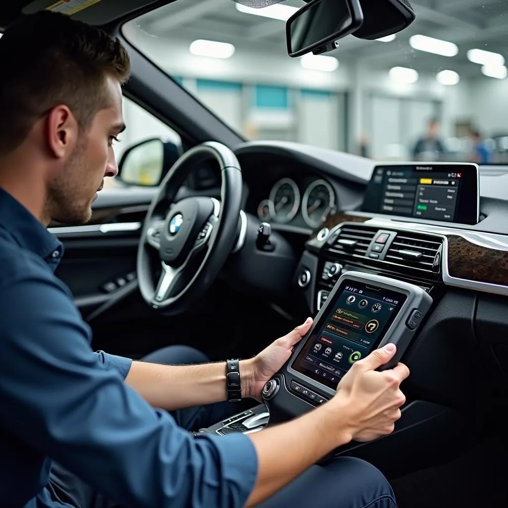 Mechanic Using Genisys 3875 Evo on BMW